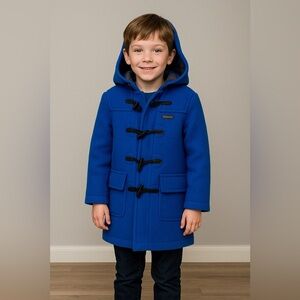 185 Kids Original Gloverall Duffle Coat Size 10 Color Blue